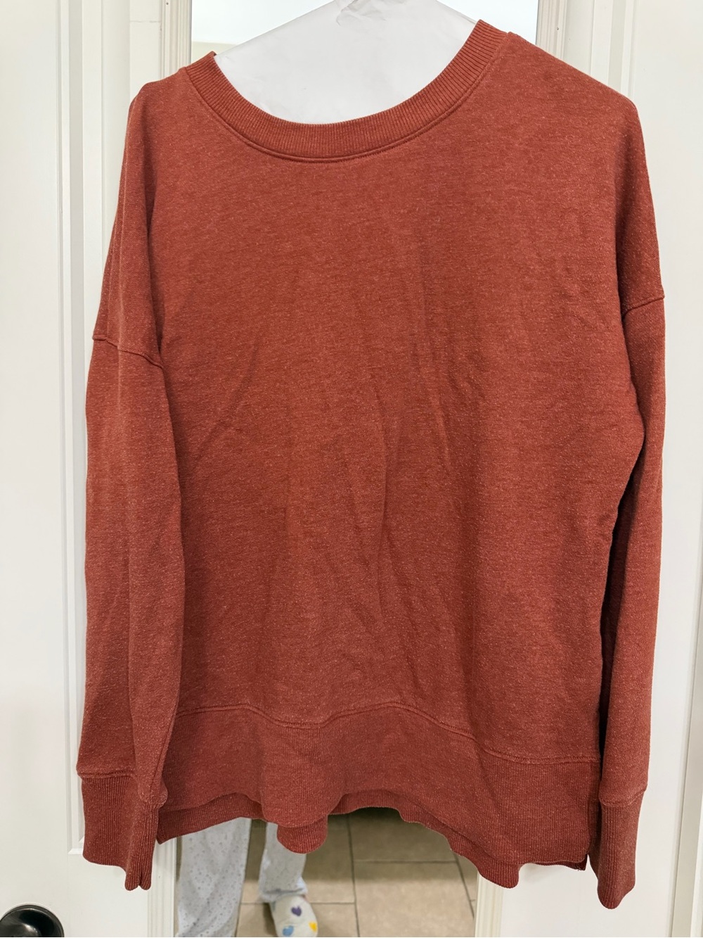 Time and Tru Rust Crewneck Pullover Sweater